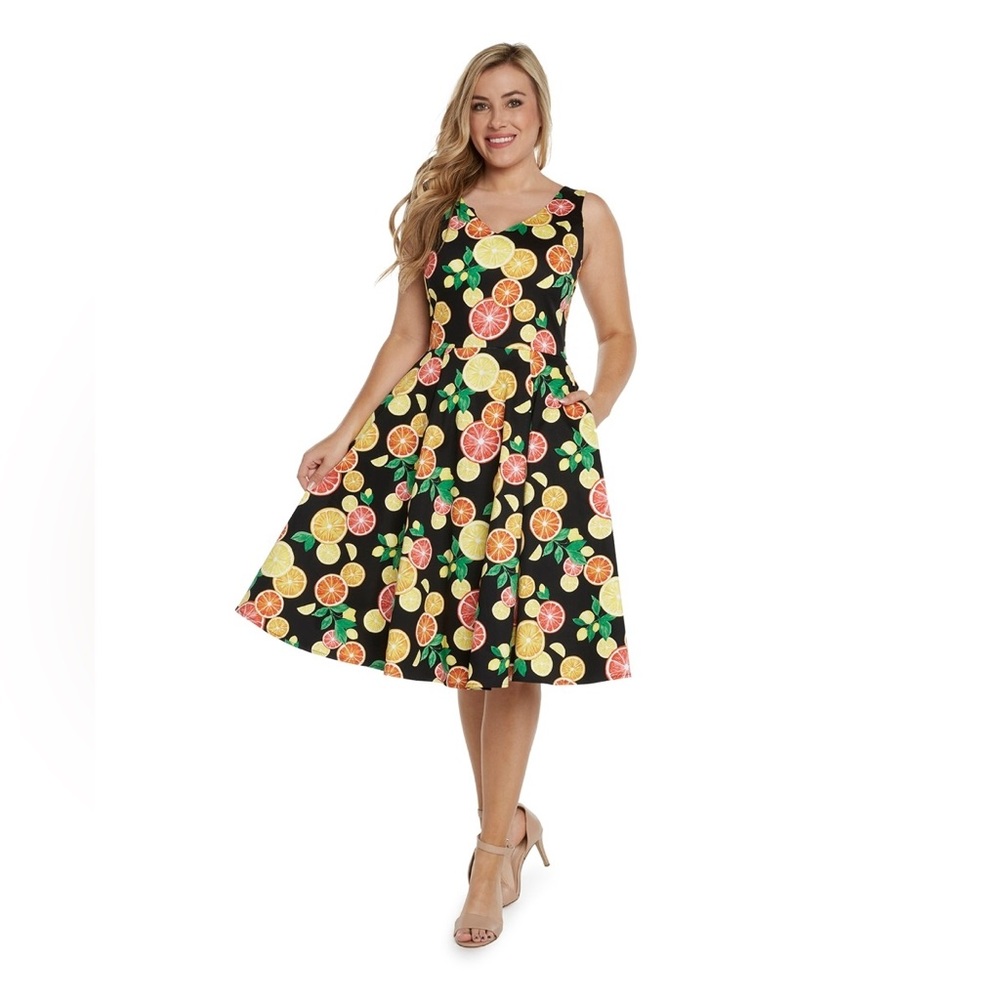 Eva Rose Citrus Dress XL NWOT